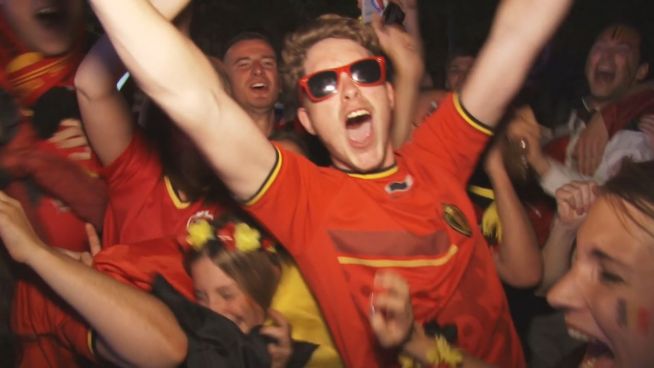 4:0 gegen Ungarn: So wild feierten die Belgier den Sieg